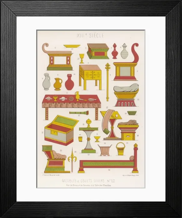 Framed Print : Furniture / Various C13 Framed Print : Furniture / Various C13