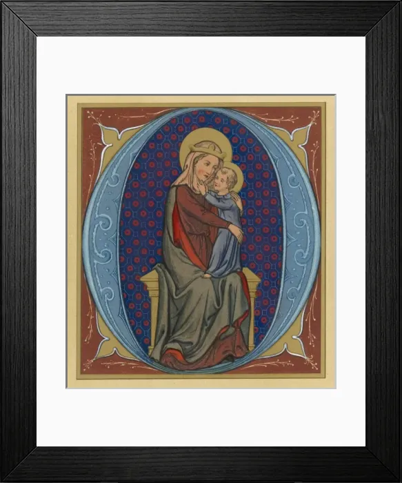 Framed Print : Mary & Baby Jesus (C14) Framed Print : Mary & Baby Jesus (C14)