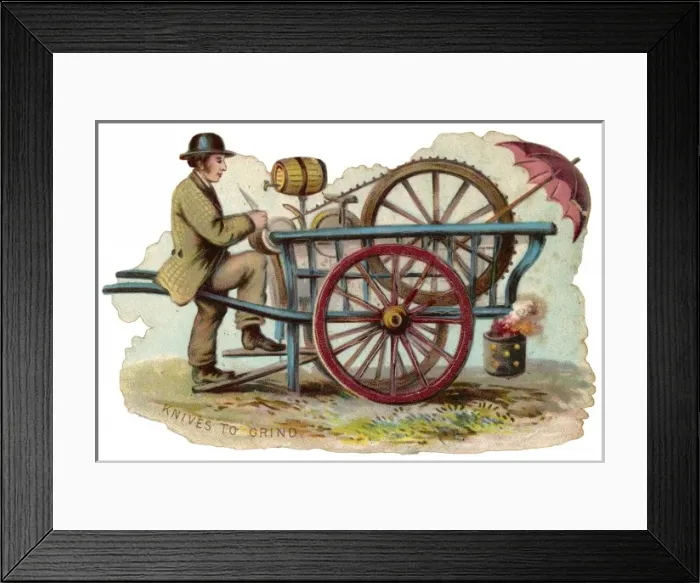 Framed Print : Knife Grinder Framed Print : Knife Grinder