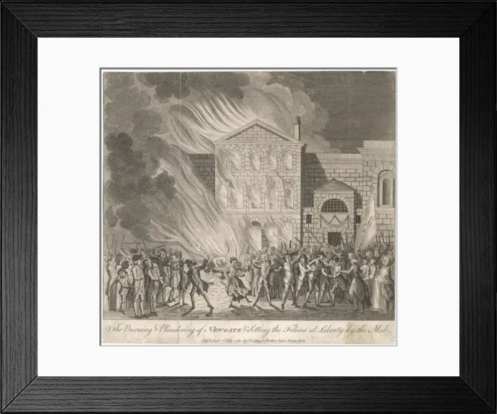 Framed Print : Gordon Riots 1780 Framed Print : Gordon Riots 1780