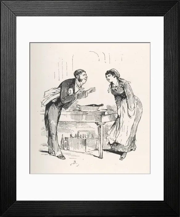 Framed Print : Butler and Housemaid Framed Print : Butler and Housemaid