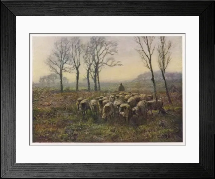 Framed Print : Shepherd and Flock 1913 Framed Print : Shepherd and Flock 1913