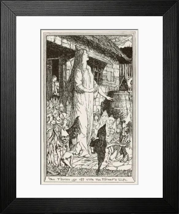 Framed Print : Fairies Abduct Wife Framed Print : Fairies Abduct Wife