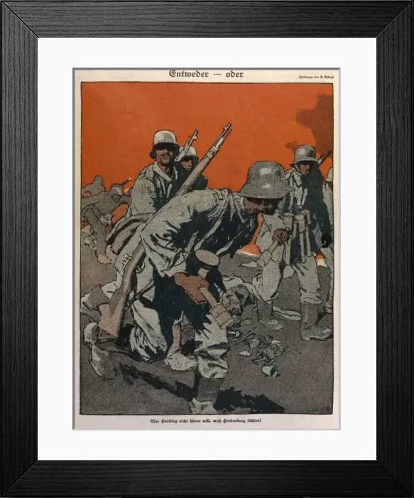 Framed Print : WW1 / 1918 / EITHER OR Framed Print : WW1 / 1918 / EITHER OR