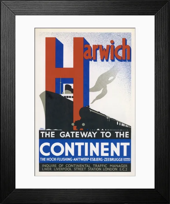 Framed Print : Advert / Harwich Gateway Framed Print : Advert / Harwich Gateway