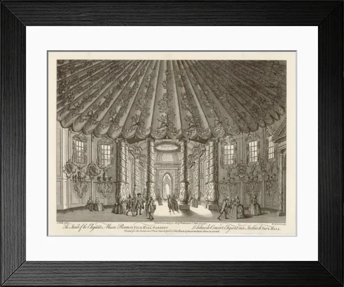 Framed Print : Vauxhall Gardens / 1752 Framed Print : Vauxhall Gardens / 1752