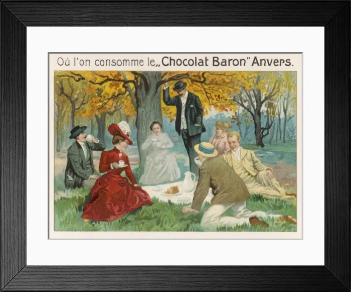 Framed Print : Picnic in Woods Framed Print : Picnic in Woods