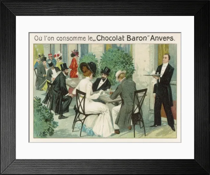 Framed Print : Drinking Choc in Cafe Framed Print : Drinking Choc in Cafe