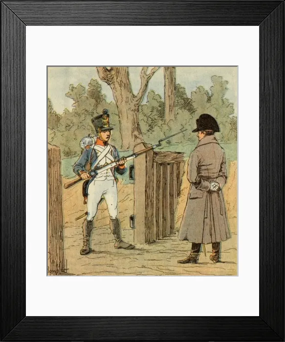 Framed Print : Challenged by Sentry Framed Print : Challenged by Sentry