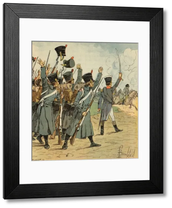 Framed Print : Acclaimed by his Men Framed Print : Acclaimed by his Men
