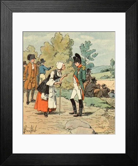 Framed Print : Talk with Peasant Woman Framed Print : Talk with Peasant Woman