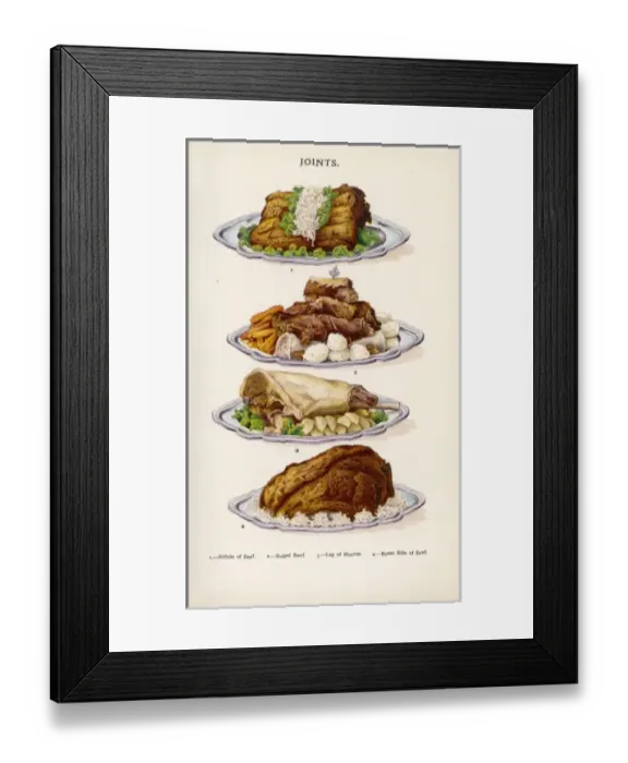 Framed Print : Beeton Meat Joints Framed Print : Beeton Meat Joints
