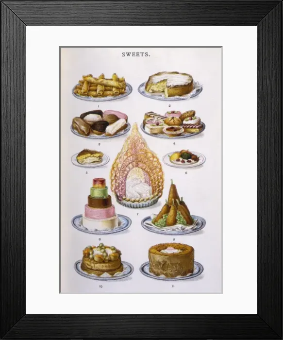 Framed Print : Beeton Desserts Framed Print : Beeton Desserts