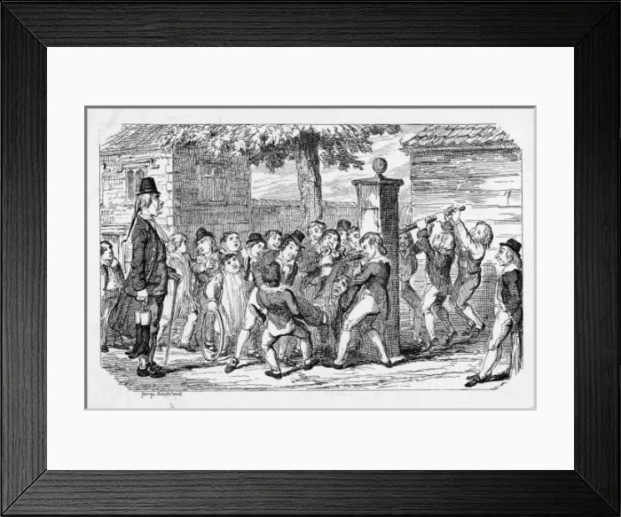 Framed Print : Boys Bullying Cruikshank Framed Print : Boys Bullying Cruikshank