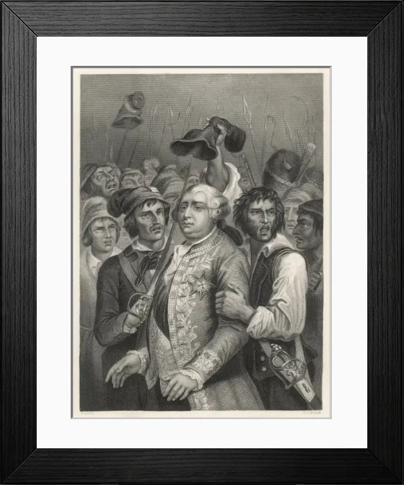 Framed Print : Louis XVI and Citizens Framed Print : Louis XVI and Citizens