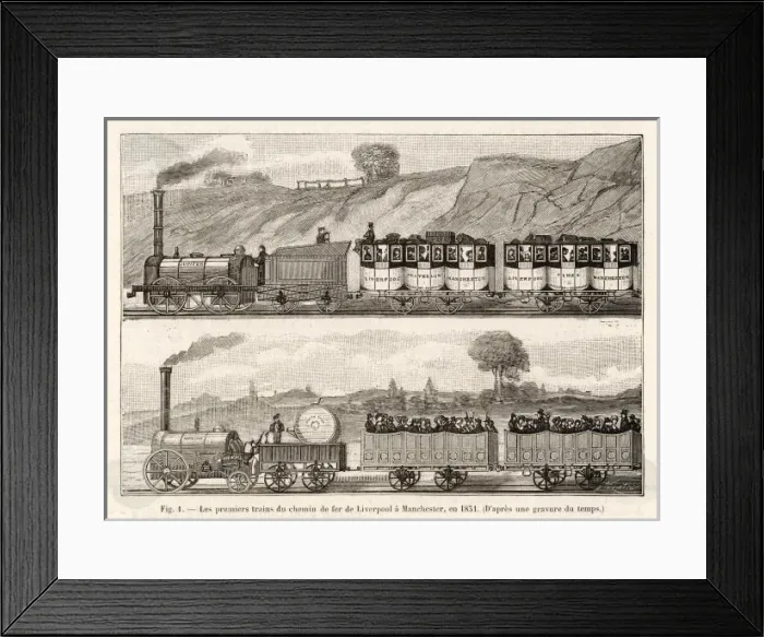 Framed Print : Liver -Manchest Train Framed Print : Liver -Manchest Train