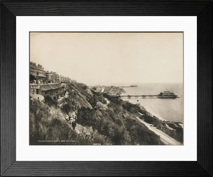 Framed Print : FOLKSTONE. View of Folkstone pier Framed Print : FOLKSTONE. View of Folkstone pier