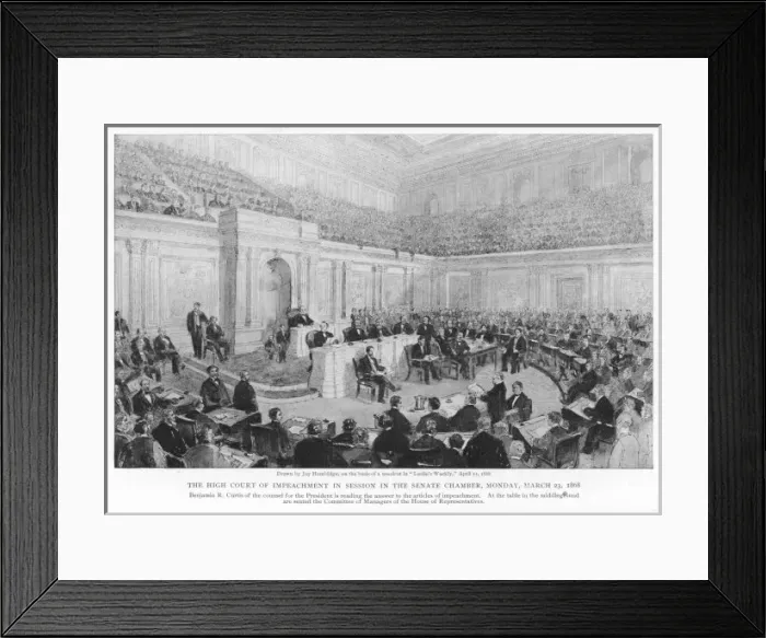 Framed Print : Johnson Impeached 1868 Framed Print : Johnson Impeached 1868