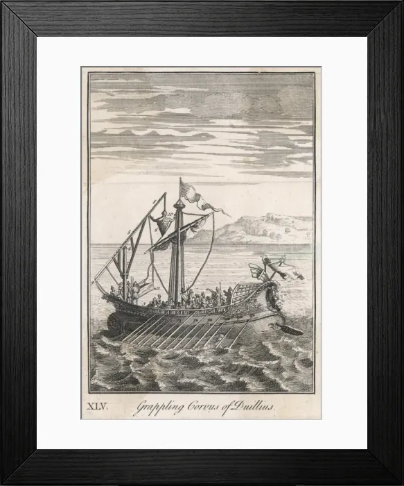 Framed Print : Bireme and Corvus Framed Print : Bireme and Corvus