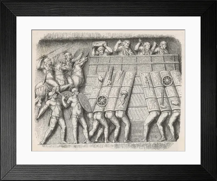 Framed Print : Romans Attack Fort 170 Framed Print : Romans Attack Fort 170