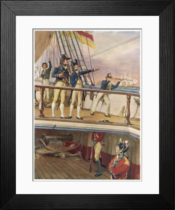 Framed Print : Trafalgar / Nelson`s Chase Framed Print : Trafalgar / Nelson`s Chase