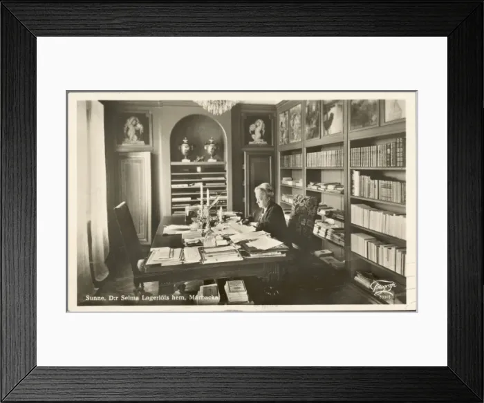 Framed Print : Selma Lagerlof at Work Framed Print : Selma Lagerlof at Work