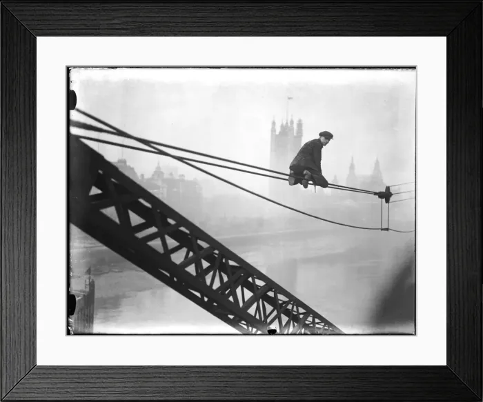 Framed Print : Oiling Bridge Pulleys Framed Print : Oiling Bridge Pulleys
