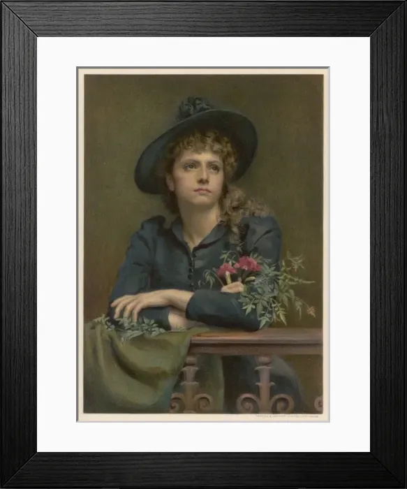 Framed Print : Female Type / Posy 1894 Framed Print : Female Type / Posy 1894