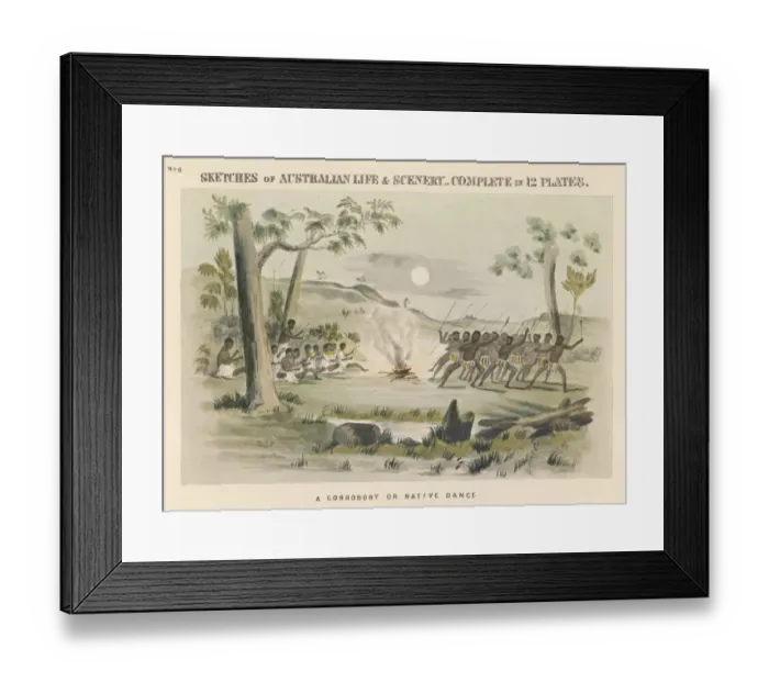 Framed Print : Aborigines Dancing 1850S Framed Print : Aborigines Dancing 1850S