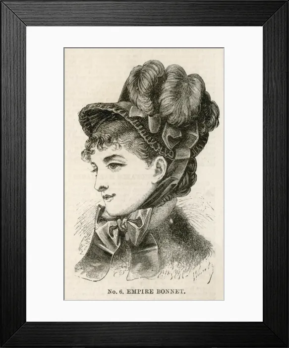 Framed Print : Empire Bonnet / 1879 Framed Print : Empire Bonnet / 1879
