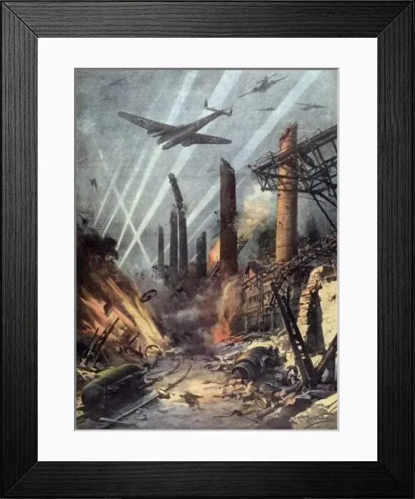 Framed Print : Bombing Sheffield 1940 Framed Print : Bombing Sheffield 1940