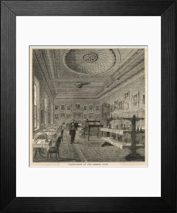 Framed Print : Garrick Club / Dining Room Framed Print : Garrick Club / Dining Room