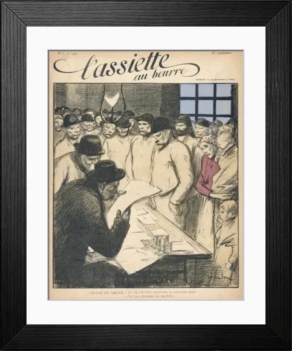 Framed Print : Strikers / France 1901 Framed Print : Strikers / France 1901