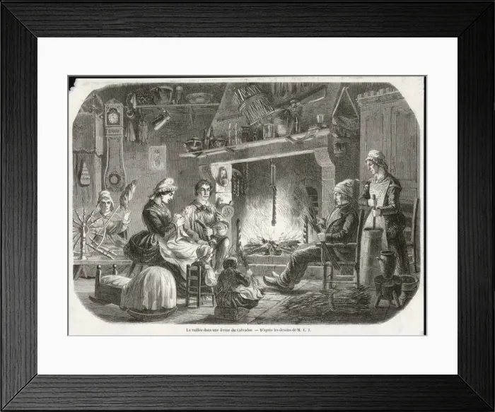 Framed Print : Normandy Peasants 1856
