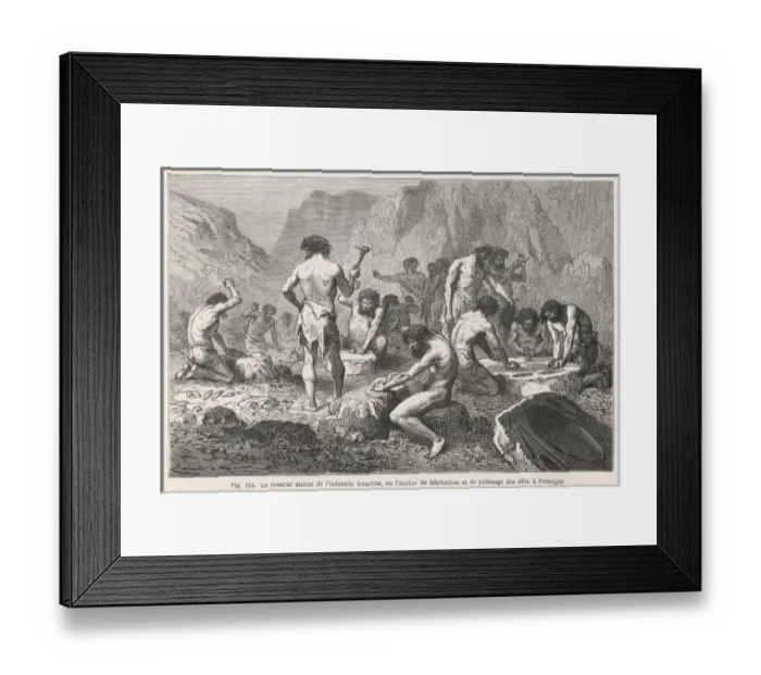 Framed Print : Stone Age Silex Framed Print : Stone Age Silex