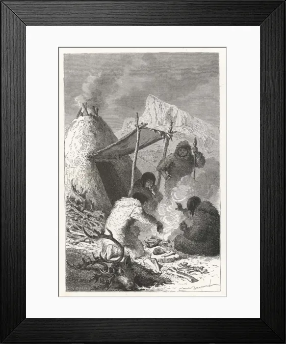 Framed Print : Reindeer Feast / Figuier Framed Print : Reindeer Feast / Figuier