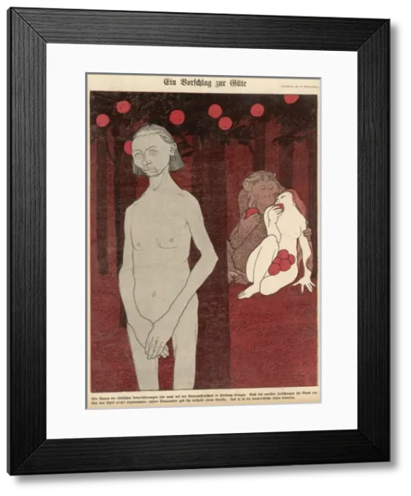 Framed Print : Satire on Evolution Framed Print : Satire on Evolution