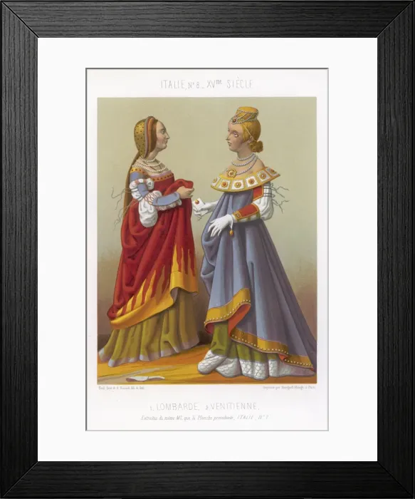 Framed Print : Costume / Women / C15 Italy Framed Print : Costume / Women / C15 Italy