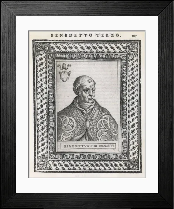 Framed Print : Pope Benedictus III Framed Print : Pope Benedictus III