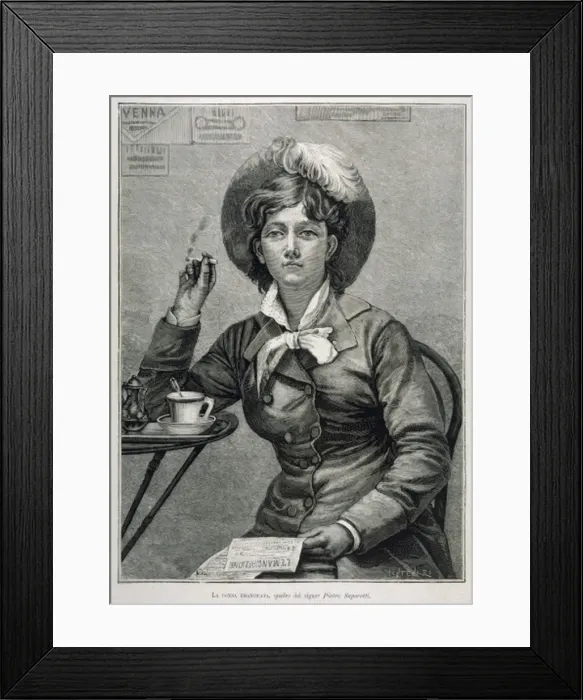 Framed Print : Blue Stocking / 1881 Framed Print : Blue Stocking / 1881