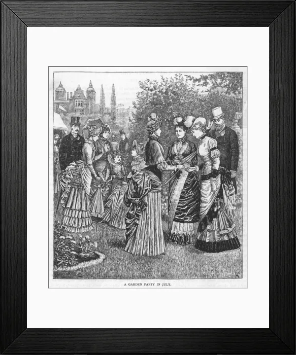 Framed Print : Garden Party / July / Cassel Framed Print : Garden Party / July / Cassel