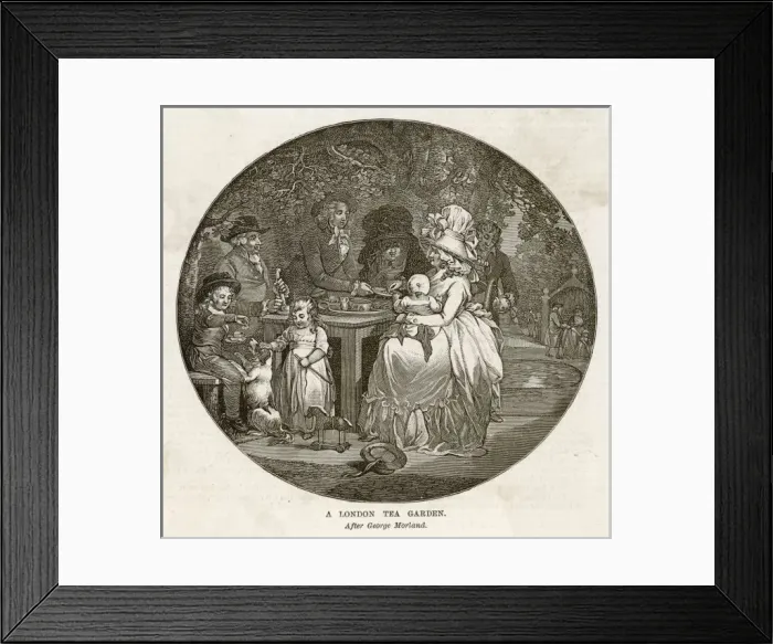 Framed Print : London Tea Garden Framed Print : London Tea Garden