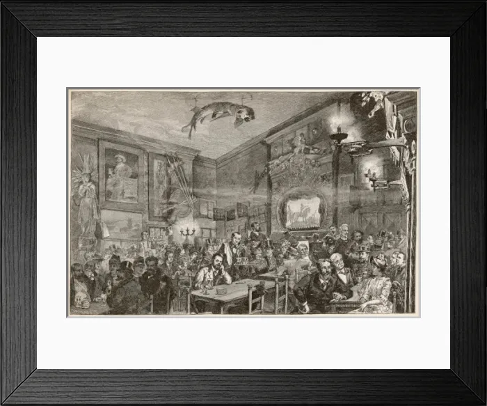 Framed Print : Chat Noir Conversation Framed Print : Chat Noir Conversation