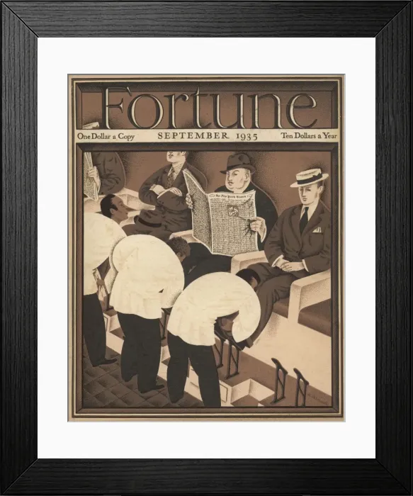 Framed Print : Shoeshiners / Fortune / 1935 Framed Print : Shoeshiners / Fortune / 1935