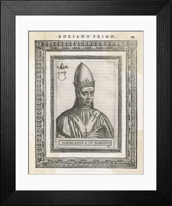 Framed Print : Pope Hadrianus I Framed Print : Pope Hadrianus I