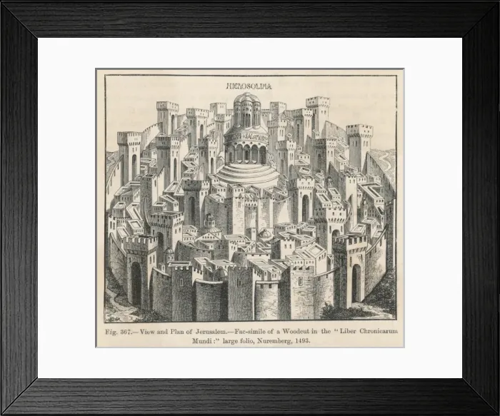 Framed Print : Jerusalem 1493 Framed Print : Jerusalem 1493