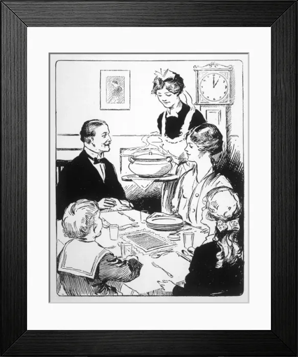 Framed Print : Maid Brings Lunch Framed Print : Maid Brings Lunch