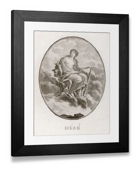 Framed Print : HEBE. Daughter of Zeus and Hera, Hebe was the Greek goddess of youth; she Framed Print : HEBE. Daughter of Zeus and Hera, Hebe was the Greek goddess of youth; she