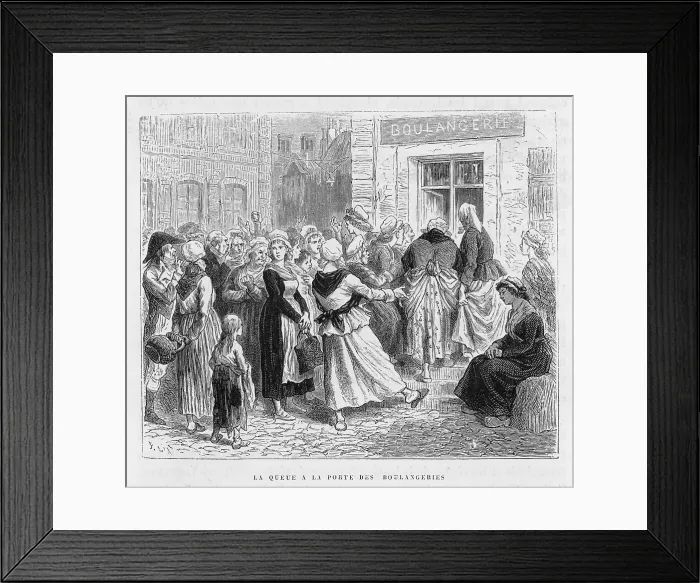 Framed Print : Paris Bread Shortage Framed Print : Paris Bread Shortage