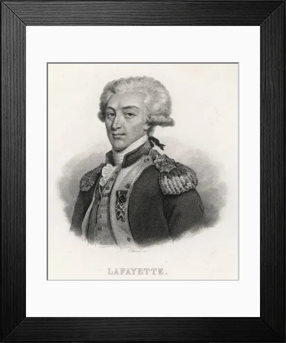 Framed Print : LAFAYETTE. Marie Joseph Paul Yves Roch Gilbert du Motier de LAFAYETTE French Framed Print : LAFAYETTE. Marie Joseph Paul Yves Roch Gilbert du Motier de LAFAYETTE French